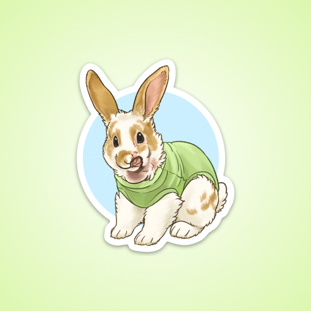 Carlisle the Bunny Sticker — The Pipsqueakery - A Rescue